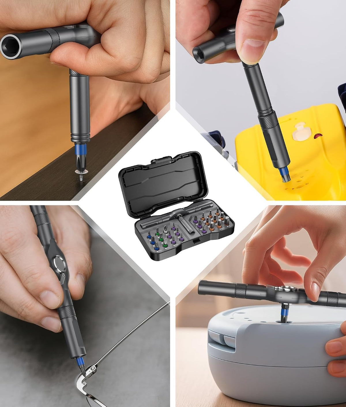 Magetic Screwdriver Set, S2 Steel Precision Screwdriver Set - Removable Self Assembly Screwdriver Kit for Furniture Assembly and Repair - Gift for DIYer