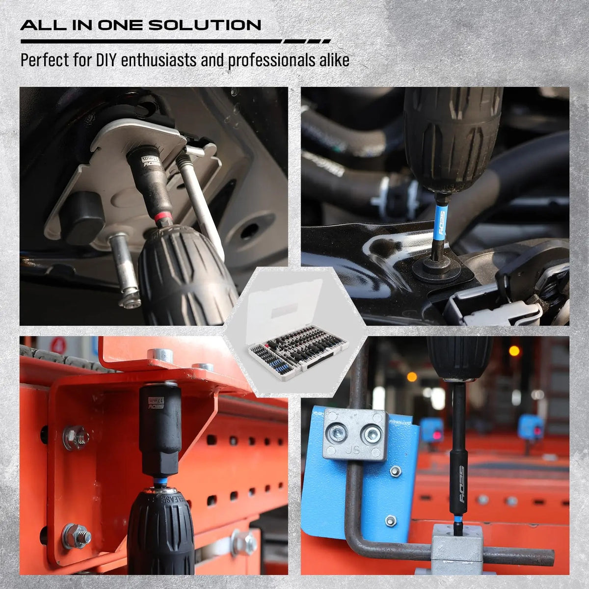 Magnetic Impact Nut Driver Set, 80pc or 41pc, Metric & SAE with Socket Adapters, Bit Holder, Wing Nut Driver, Universal Sockets, Quick Release Extension, Power Bits toolbox Multifunctional Screwdriver Switchable Screwdriver Shape