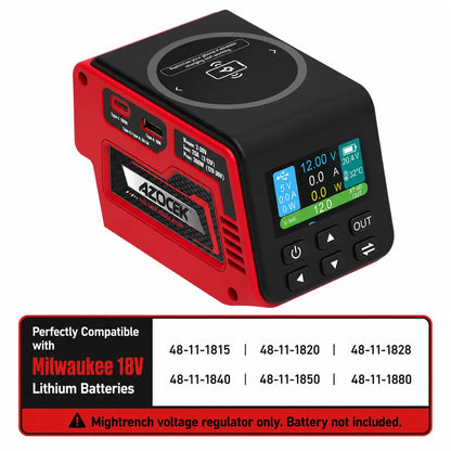 300W Adjustable DC Voltage Regulator – 2–30V Variable Output, USB-C PD3.1, USB-A Fast Charging & Wireless Charging