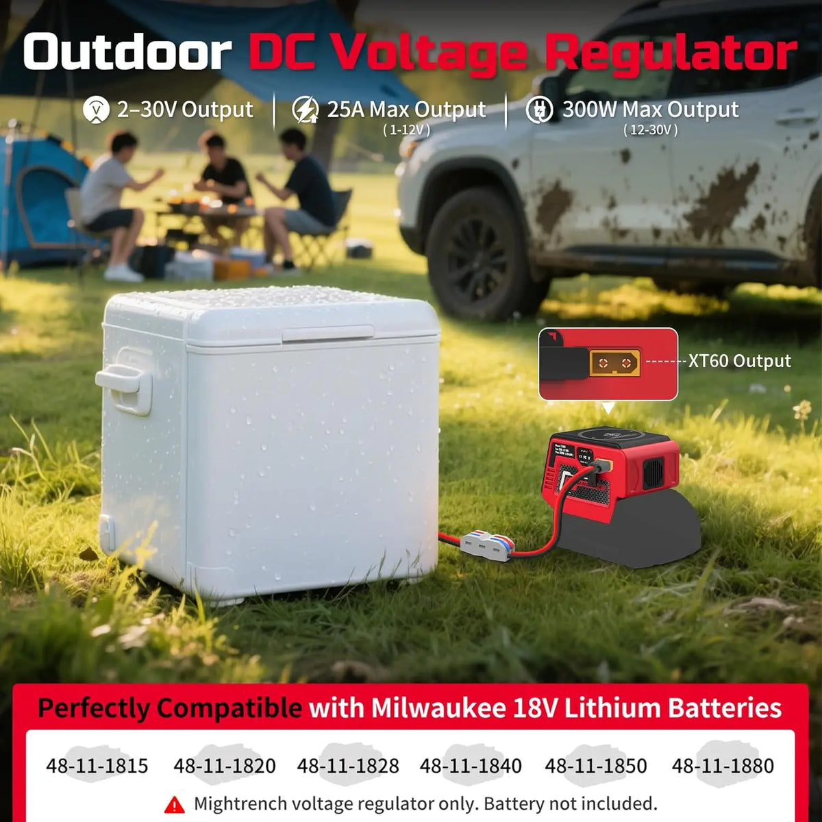 300W Adjustable DC Voltage Regulator – 2–30V Variable Output, USB-C PD3.1, USB-A Fast Charging & Wireless Charging