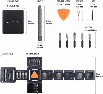 55-In-1 Magnetic Screwdriver Set, Precision Tools for Home Repair, Electronics Disassembly, Furniture Installation, Practical Gift