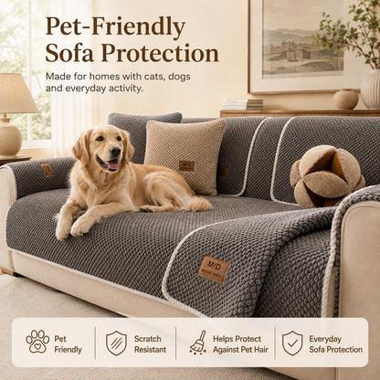 Luxury Thick Sofa Cover – Soft Textured Washable Couch Protector with Non-Slip Fit for Sectional, Loveseat & 3-Seater Sofas