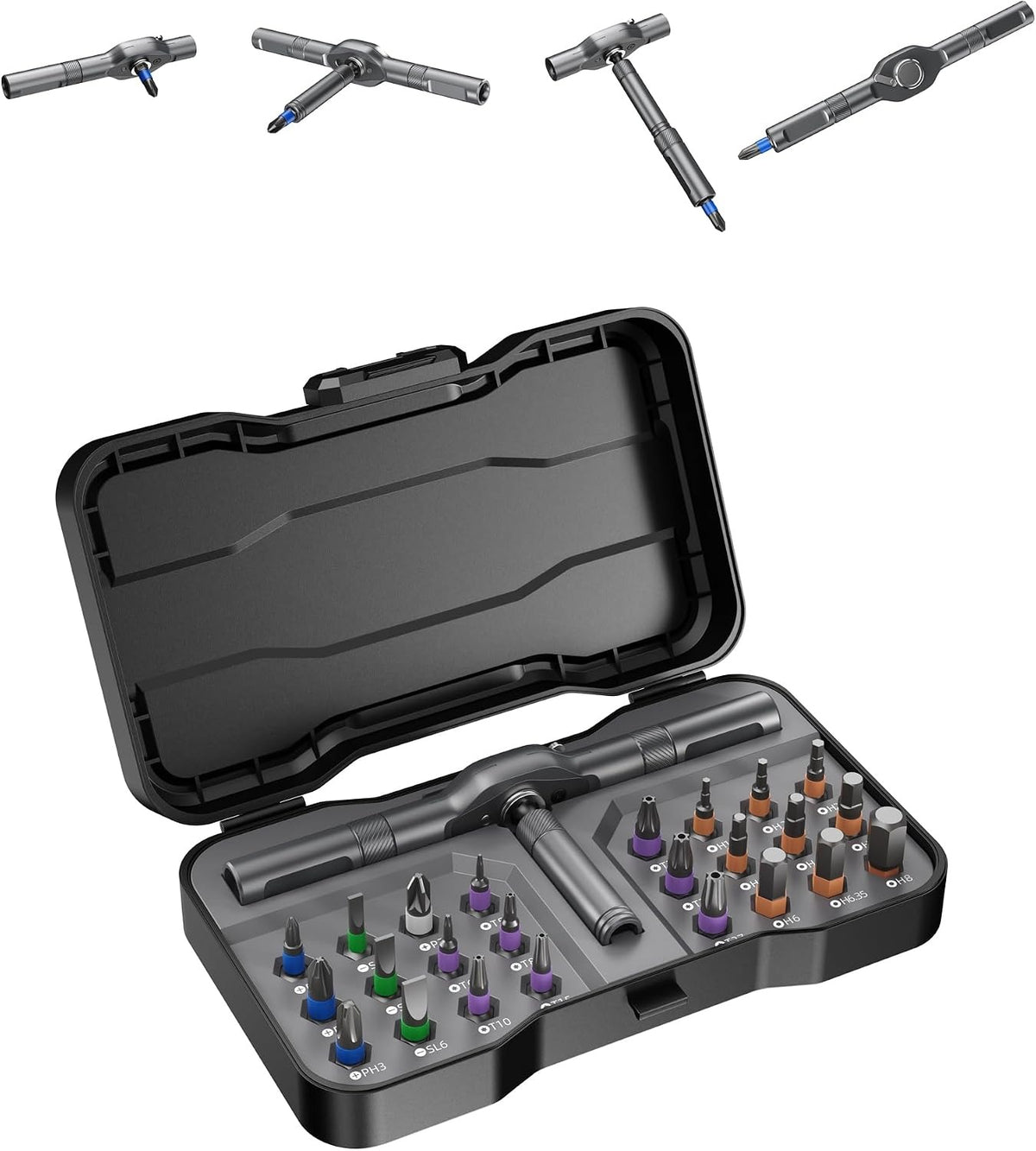 Magetic Screwdriver Set, S2 Steel Precision Screwdriver Set - Removable Self Assembly Screwdriver Kit for Furniture Assembly and Repair - Gift for DIYer