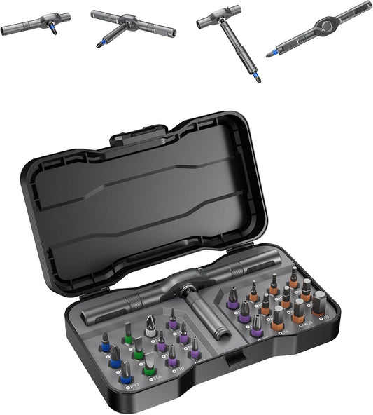 Magetic Screwdriver Set, S2 Steel Precision Screwdriver Set - Removable Self Assembly Screwdriver Kit for Furniture Assembly and Repair - Gift for DIYer
